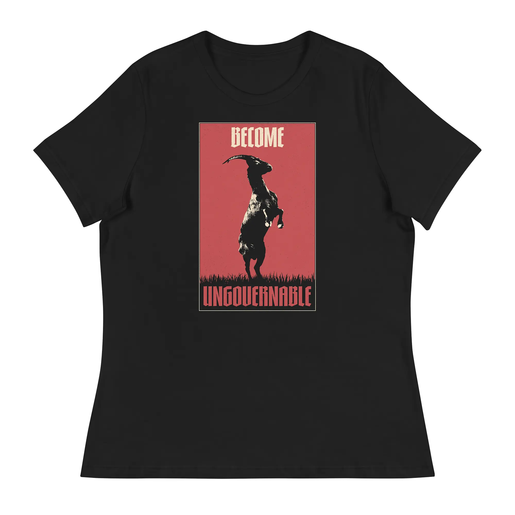 “Become Ungovernable” standing goat tee